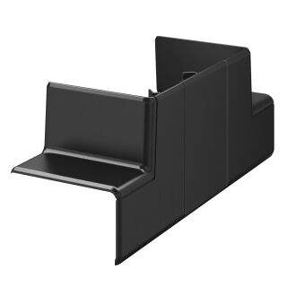 T-Stück Adapter für Rapid 45-2 160x62x56 Polycarbonat/Acrylnitril-Butadien-Styrol tiefschwarz RAL 9005