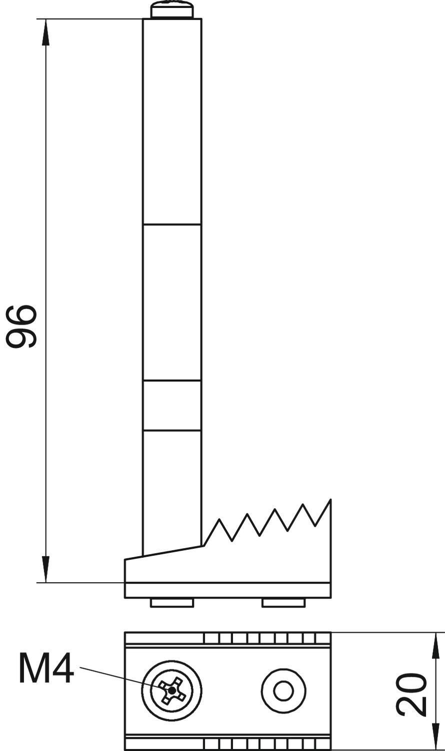 Befestigungswinkelset GES in Doppel-/Hohlboden, St, FS