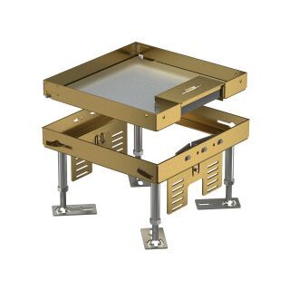 Quadratische Kassette mit Schnurauslass 200x200mm, CuZn