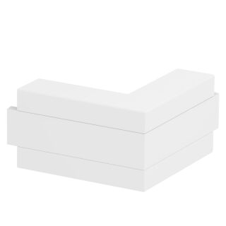 Außeneck starre Form 190x190x100, PVC, reinweiß, 9010