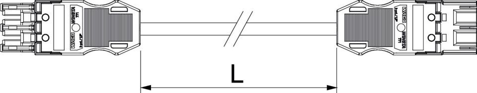 Verbindungsleitung 3x2,5mm², WINSTA 5000x27x15, PA, weiß