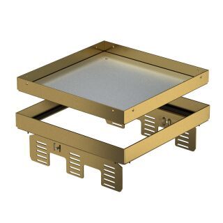 Quadratische Kassette blind 243x243mm, CuZn