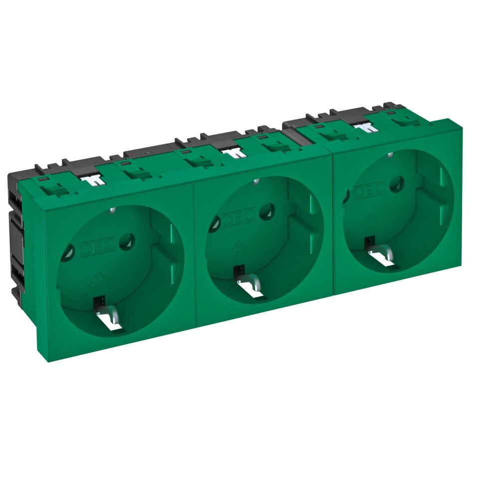 Modul 45 Steckdose 0°, 3-fach