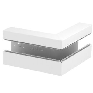 Außeneck asymmetrisch 90x210x300, St, reinweiß, 9010