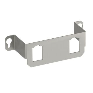 Montageträger mit 2 x Lochbild Typ B 116x36x34, A2, 1.4301
