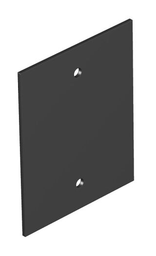 Abdeckplatte ohne Lochbild für T12L 71x88mm, PVC, graphitschwarz, 9011