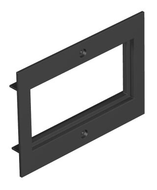 Abdeckplatte 2f Modul 45 für T4B 110x77mm, PA, graphitschwarz, 9011