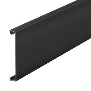 Oberteil glatt 2000x80 Polyvinylchlorid tiefschwarz RAL 9005