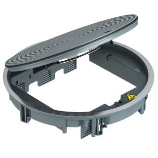 Geräteeinsatz für Nasspflege mit Strukturdeckel Ø325x74, AlG, eisengrau, 7011