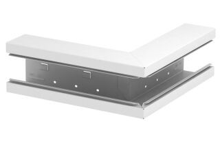 Außeneck symmetrisch 90x130x300, St, reinweiß, 9010