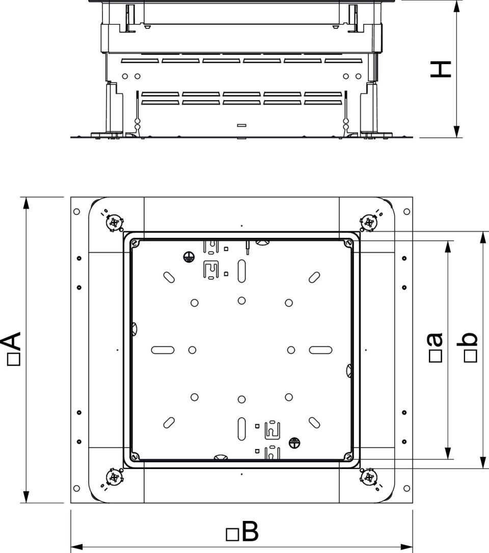 Unterflurdose estrichüberdeckt EÜK, Zug-/Abzweigdose Unterflurdose estrichüberdeckt EÜK, Zug-/Abzweigdose