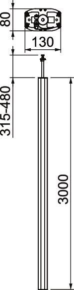 Installationssäule Boden-Decke, Alu