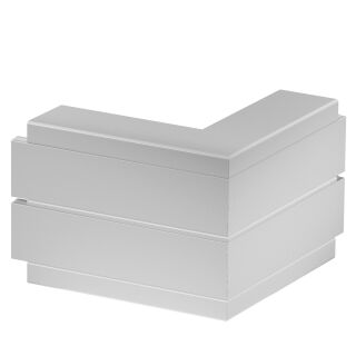 Außeneck starre Form 190x190x130, PVC, lichtgrau, 7035