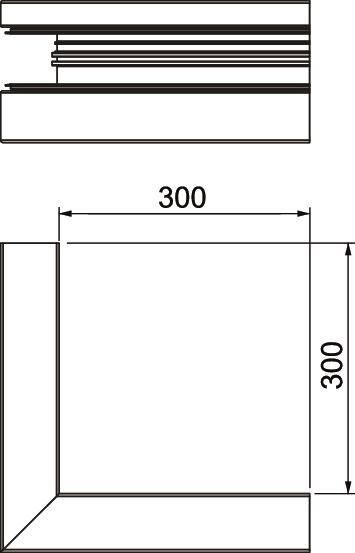 Geräteeinbaukanal Rapid 80 asymmetrisch, Formteil