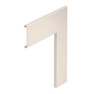 Oberteil Flachwinkel, glatt, PVC, cremeweiß, 9001