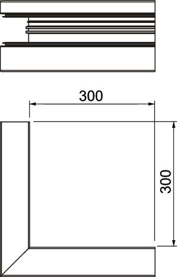 Geräteeinbaukanal Rapid 80 asymmetrisch, Formteil