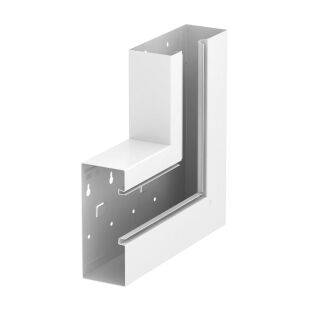 Flachwinkel steigend asymmetrisch 70x170x300, St, reinweiß, 9010