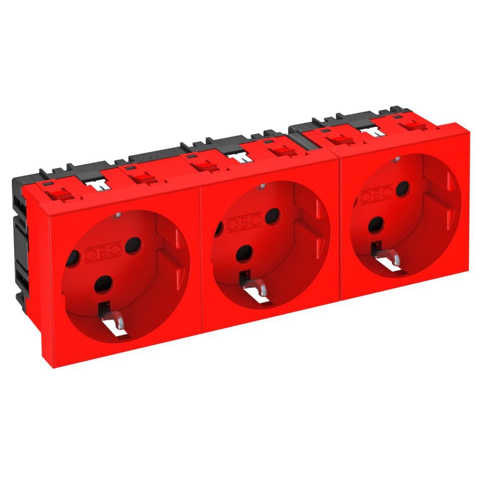 Modul 45 Connect Steckdose 0°, 3-fach
