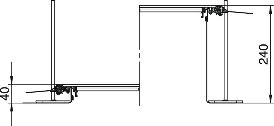 Kanaleinheit estrichbündig blind, rastend 2400x300x240, St, FS Kanaleinheit estrichbündig blind, rastend 2400x300x240, St, FS