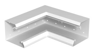 Inneneck standard asymmetrisch 133x110x300, St, reinweiß, 9010