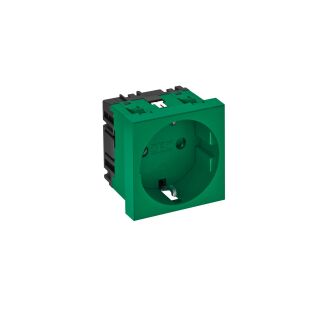 Steckdose 0°, 1-fach Schutzkontakt 250V, 10/16A, PC, minzgrün, 6029
