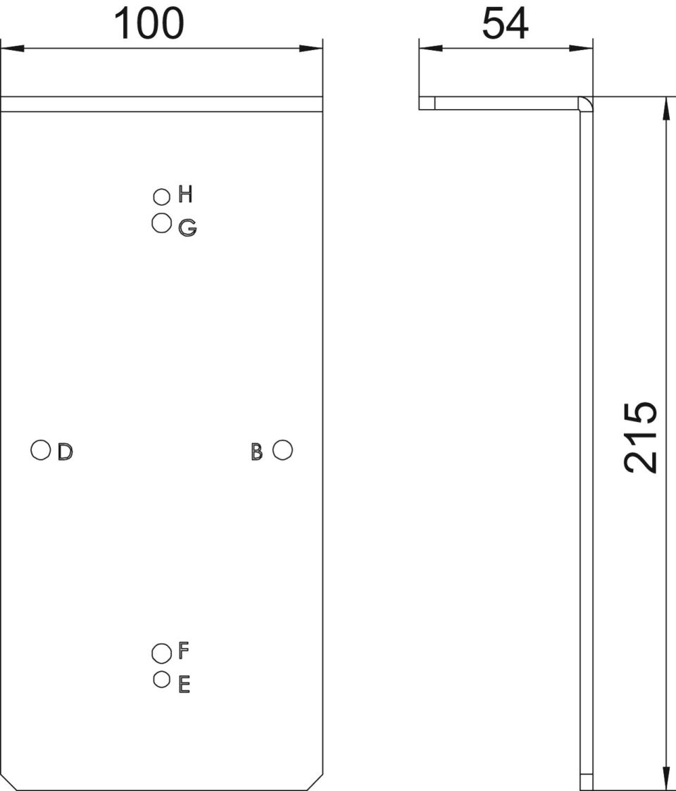 Bohrschablone für Einspeisekanal, St, FS