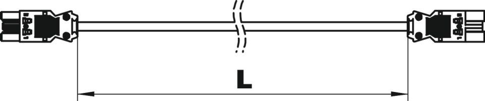 Verlängerungsleitung Querschnitt 3x2,5 mm² L5000mm, weiß