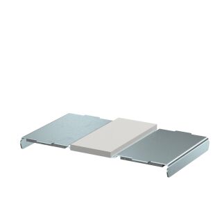 Deckelunterstützung für 100 mm Kanalbreite 65x110x9, St, FS