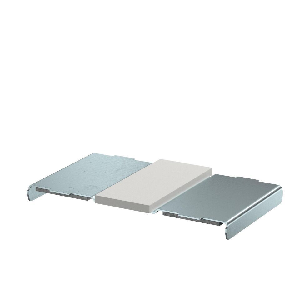 Deckelunterstützung für 100 mm Kanalbreite 65x110x9, St, FS
