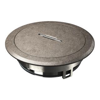 Tubusdeckel mit Griffbügel 140 mm, Zn, Ni-Ox
