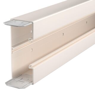 Geräteeinbaukanal mit Bodenlochung 70x170x2000, PVC, cremeweiß, 9001