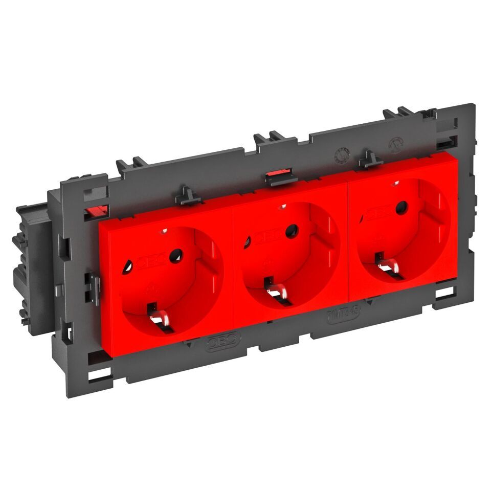 Modul 45 Connect Steckdose 0°, 3-fach