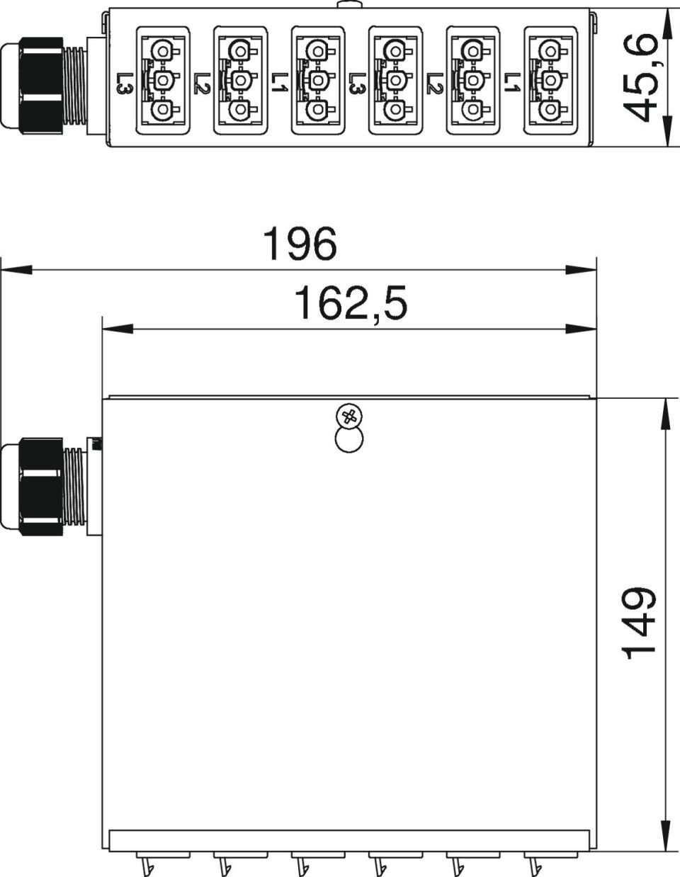 Wieland GST18 Stecksystem für Modul 45 connect, Energieverteiler