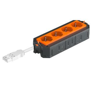 Universalträger Connect WINSTA VDE, 4fach orange 208x76x45, PA