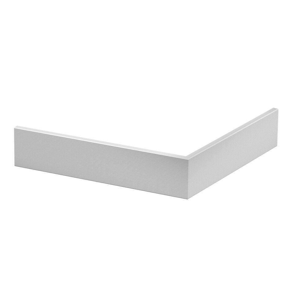 Oberteil Außeneck, glatt, PVC, lichtgrau, 7035