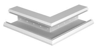 Außeneck asymmetrisch 133x110x300, St, reinweiß, 9010