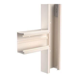 T-Stück 70x130mm, PVC, cremeweiß, 9001
