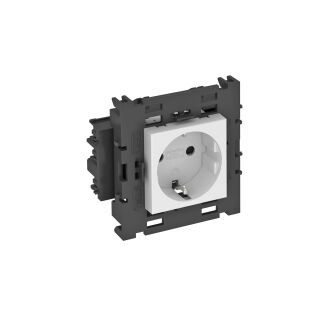 Steckdose 0°, 1-fach Schutzkontakt, Connect 80 250V, 10/16A, PC, reinweiß, 9010