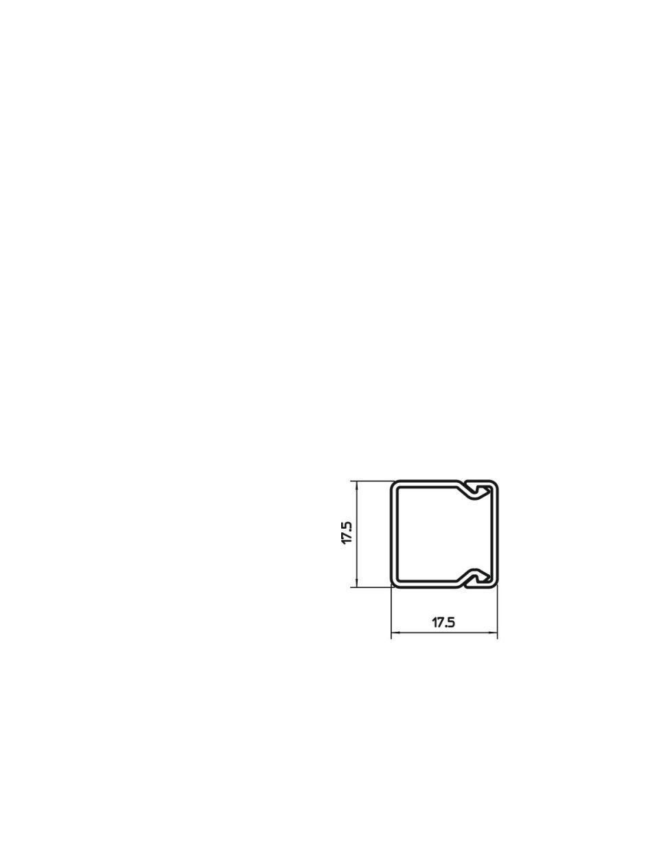Wand- und Deckenkanal halogenfrei 20x20x2000, PC/ABS, reinweiß, 9010