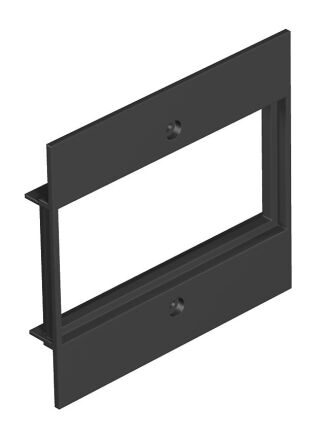 Abdeckplatte für 2f Modul 45 in T12L 94.5x88mm, PA, graphitschwarz, 9011