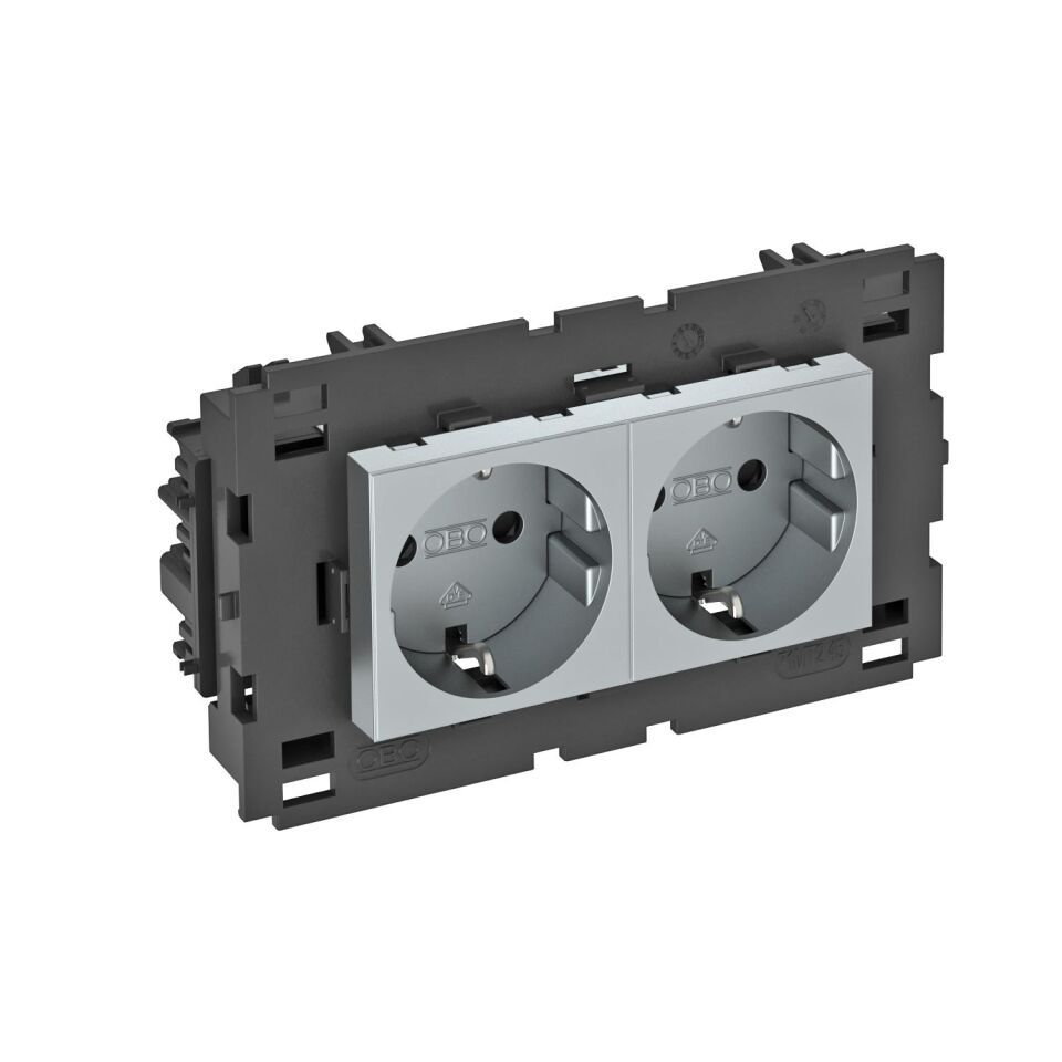 Modul 45 Connect Steckdose 0°, 2-fach