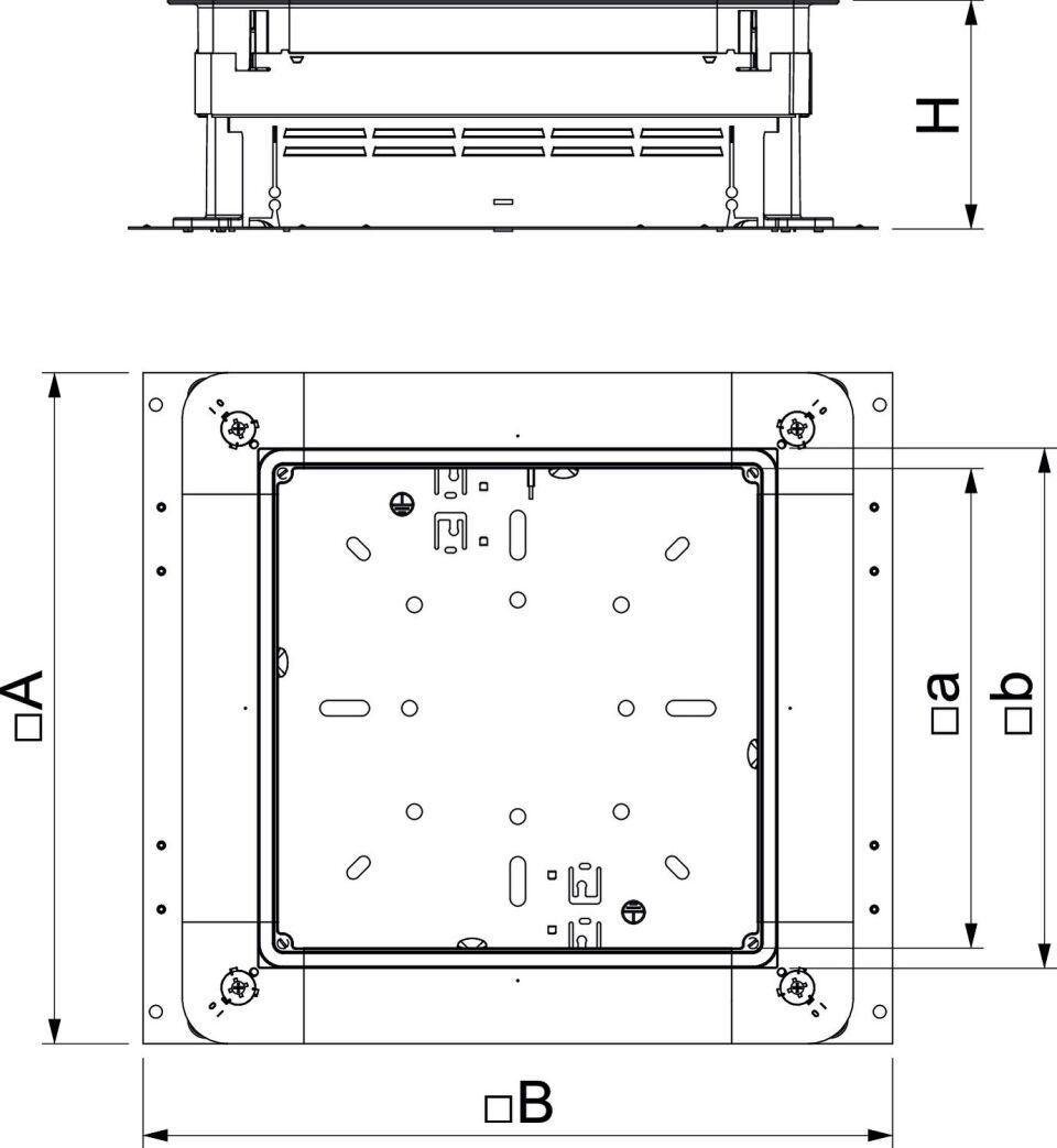 Unterflurdose estrichüberdeckt EÜK, Zug-/Abzweigdose Unterflurdose estrichüberdeckt EÜK, Zug-/Abzweigdose