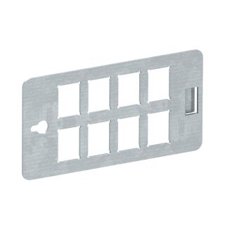 Trägerplatte Keystone für 8 Anschlussmodule Typ C, St