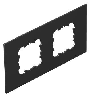 Abdeckplatte 2xEKR für T4L/T8NL, PA, graphitschwarz, 9011