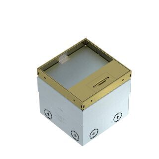 Bodensteckdose unbestückt 140x140x110, CuZn