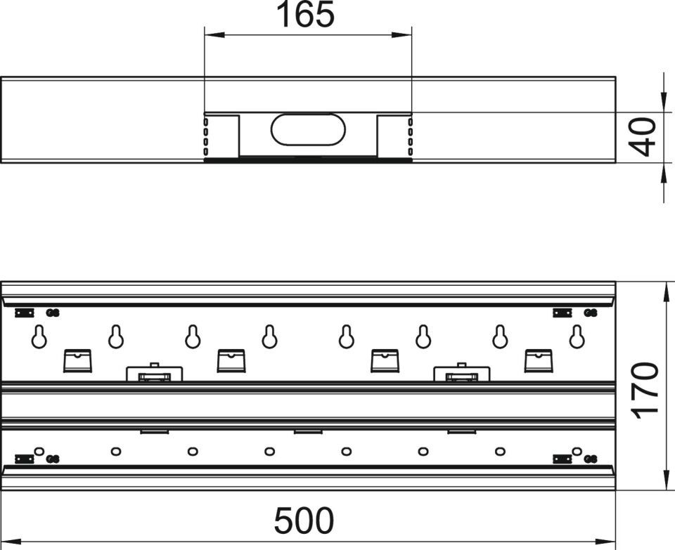 Geräteeinbaukanal Rapid 80 asymmetrisch, Formteil