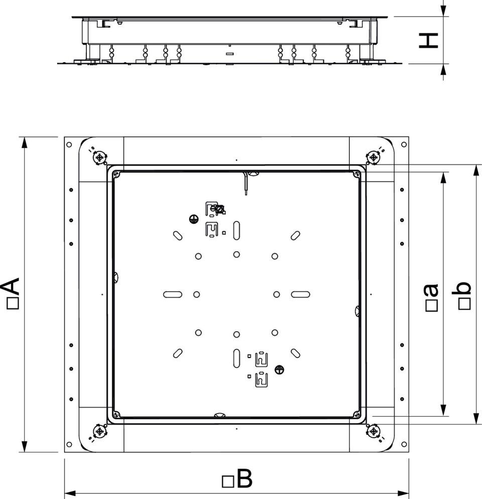Unterflurdose estrichüberdeckt EÜK, Zug-/Abzweigdose Unterflurdose estrichüberdeckt EÜK, Zug-/Abzweigdose