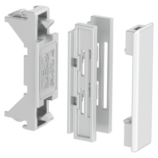 Stoßstellenabdeckung für Rapid 45-2 Oberteil 48x20x20, PC/ABS, alu