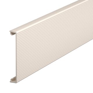 Oberteil kanneliert 80x2000mm, PVC, cremeweiß, 9001