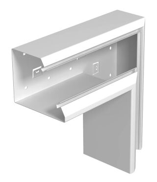 Flachwinkel fallend für Pultkanal 133x110x300, St, reinweiß, 9010